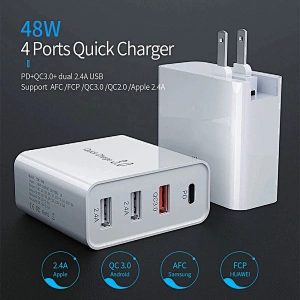 Cargador rápido PD de 48W para iPhone 13 12 Huawei Samsung Xiaomi Tablet cargador rápido de pared QC 4,0 3,0 US EU UK AU adaptador de enchufe