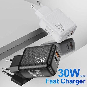 Quick Charge 3.0 QC PD 30W Cargador PD3.0 QC3.0 USB Tipo C Cargador rápido Teléfono PD Cargadores