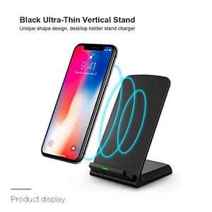 30W Wireless Charger Stand For iPhone Samsung Qi Fast Charging Dock Station Phone Holder