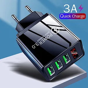 Quick charge 3.0 5V 3A Fast Charging Digital Display Fast Charging Wall Smartphones Charger