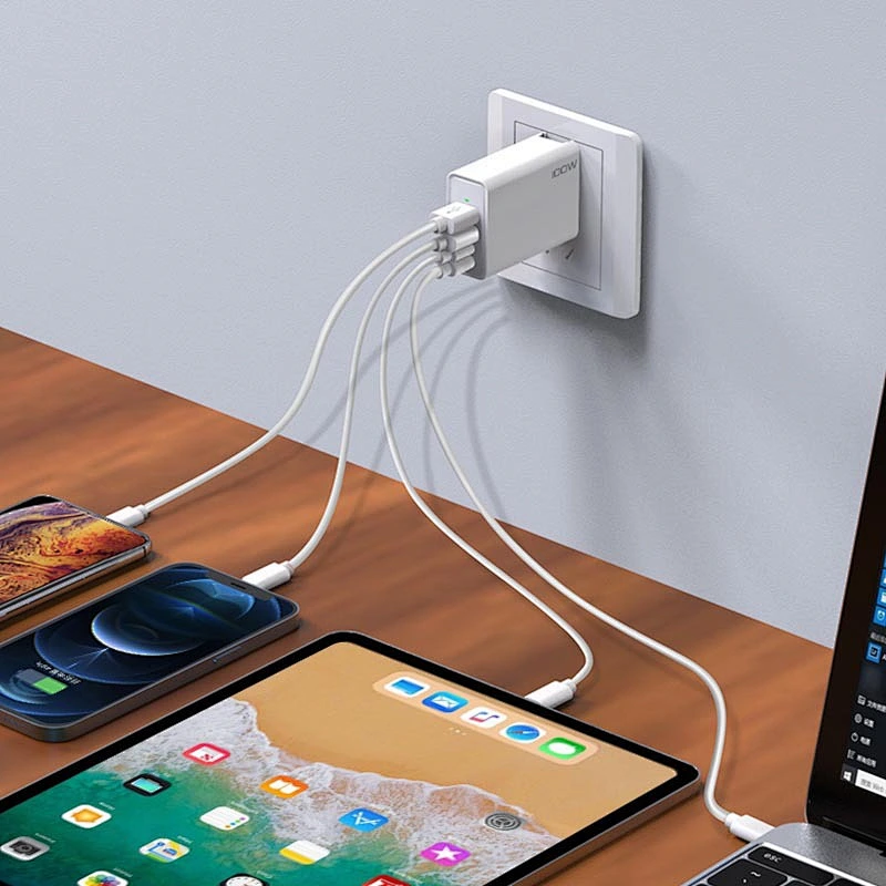 Cargador de nitruro de galio de 100 W, cabezal de carga para ordenador portátil Gan, adaptador de corriente de carga rápida para teléfono móvil