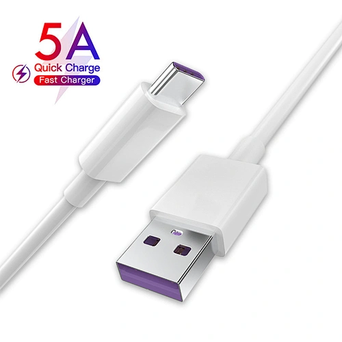 Cable USB tipo C 5A Cable de carga rápida USB-C 2M Cable de datos de teléfono móvil de carga rápida para accesorios móviles