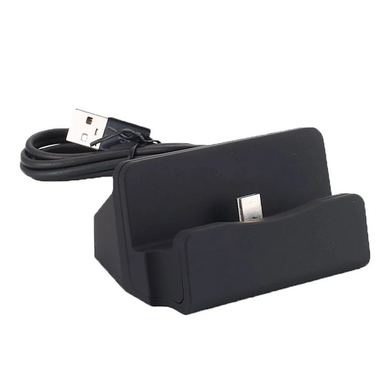 Cargador de teléfono USB 2.0 tipo C Estación de acoplamiento de carga rápida Cargador de acoplamiento de escritorio Soporte de soporte Sincronización de datos
