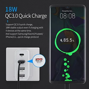 48W Quick Charger PD Charger For iPhone 13 12 Huawei Samsung Xiaomi Tablet Fast Wall Charger QC 4.0 3.0 US EU UK AU Plug Adapter