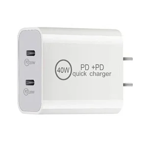 Type c Charger Fast Charging Adapter Portable 20w Dual Wall Charger Mobile Phone Chargers