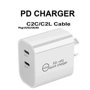 Type c Charger Fast Charging Adapter Portable 20w Dual Wall Charger Mobile Phone Chargers