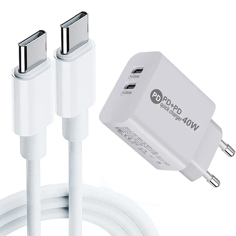 Type c Charger Fast Charging Adapter Portable 20w Dual Wall Charger Mobile Phone Chargers