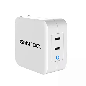 GaN 100W PD Travel laptop Adapter 2 Type C Fast Charger