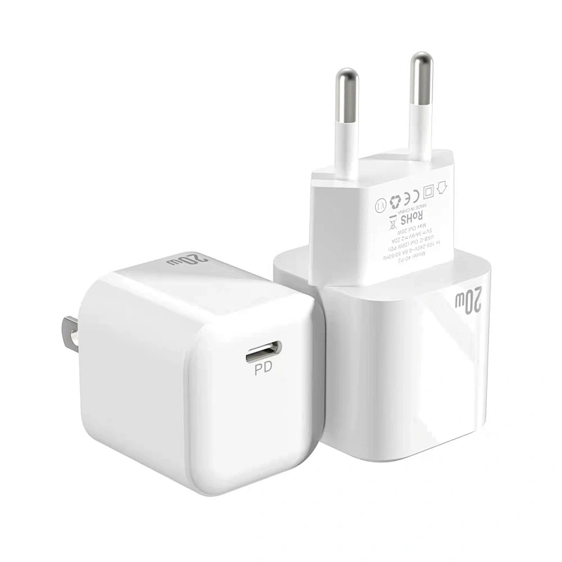 MINI 20W Tipo C PD Cargador de teléfono portátil de pared de carga rápida Adaptador Cargadores USB C rápidos