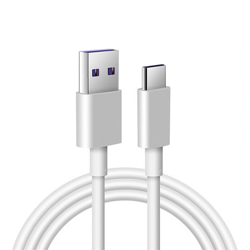Cable USB tipo C 5A Cable de carga rápida USB-C 2M Cable de datos de teléfono móvil de carga rápida para accesorios móviles
