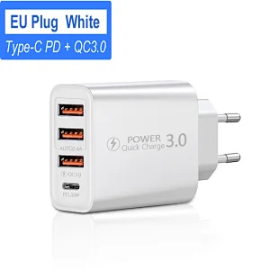 PD 30W USB Type C Charger Quick Charge 3.0 Mobile Phone Charger for iPhone Samsung Xiaomi Fast Wall Chargers usb c power adapter