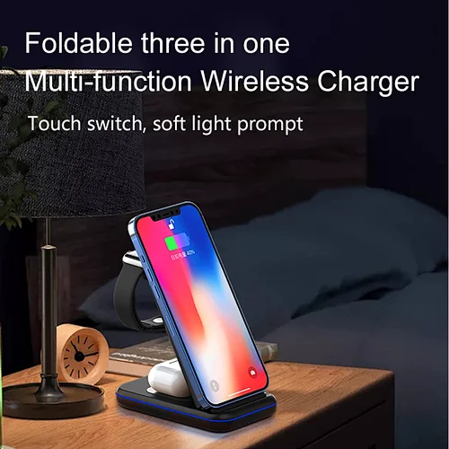 2022New Design 3 in 1 Wireless Charger Dock Charging Station