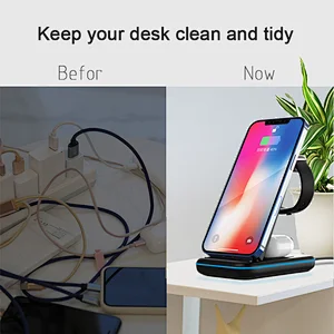 2022New Design 3 in 1 Wireless Charger Dock Charging Station