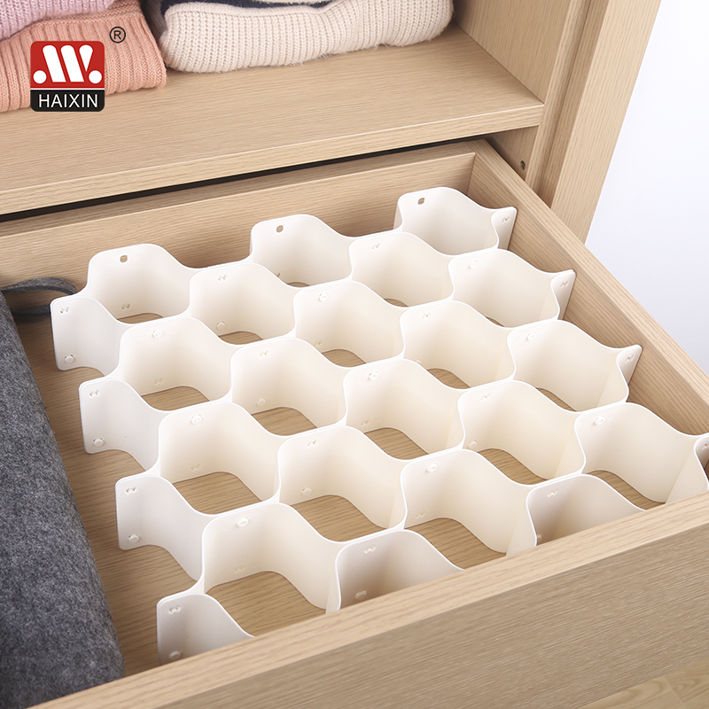 Plastic honeycomb drawer organizer divider underwear bras socks