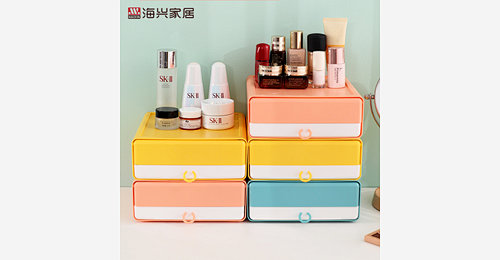 Haixin new design colorful stackable drawer organizer desktop plastic ...