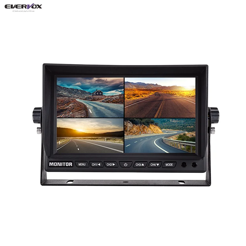 9 inch quad tractor bus ahd dvr rear view camera monitor system