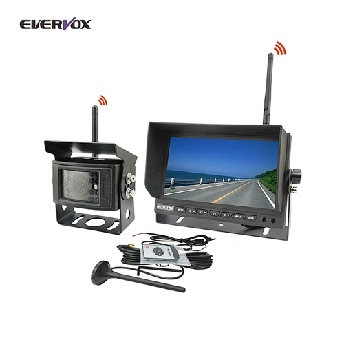 7 Inch LCD Screen,2.4G Digital 720P AHD,Wireless Car Monitor System with Wide Angle View Camera