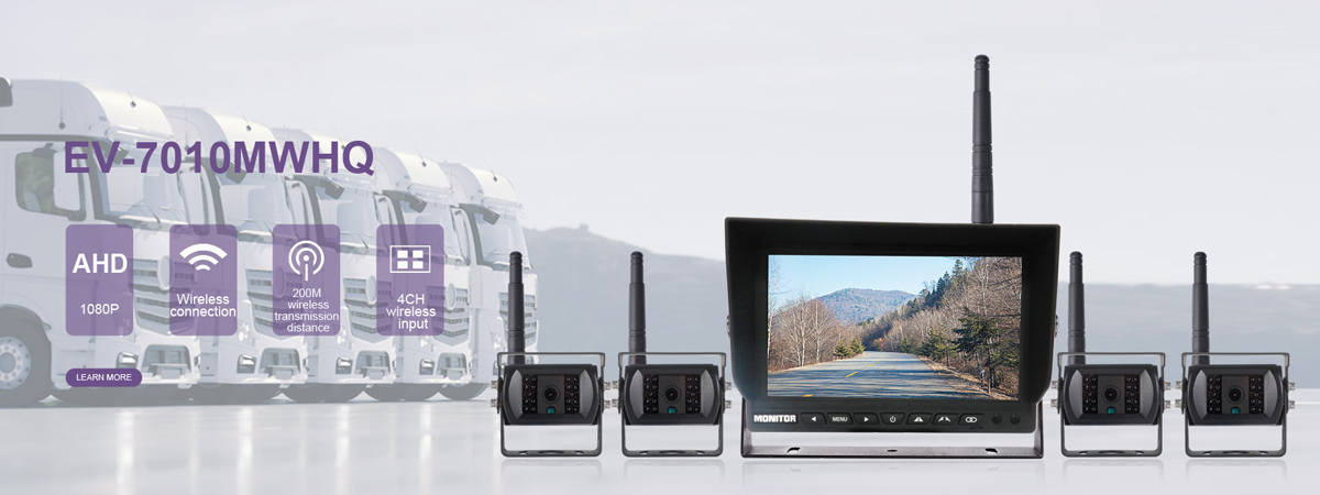 Quad 1080P Wireless Monitor System For Bus