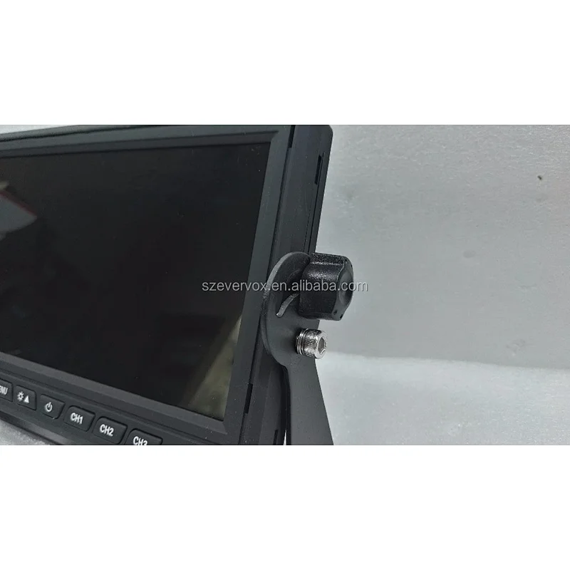 New Design 7inch 1080p small digital tft support usb pc touch button car monitor with 4 channel parking cameras system