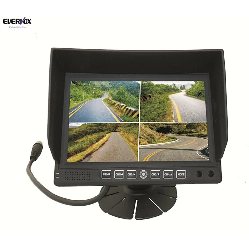 Best 7 inch tft color ip67 night vision 4 channel lcd cctv monitor