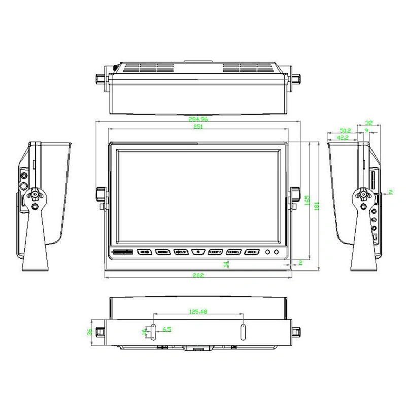 車載移動 DVR 1080P AHD 10.1 英寸錄製液晶監視器
