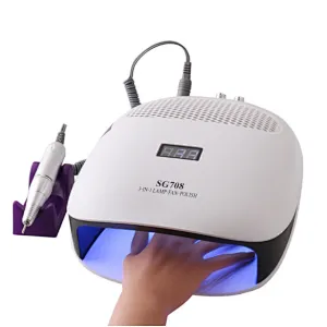 3 in 1 nail lamp nail drill with dust collector