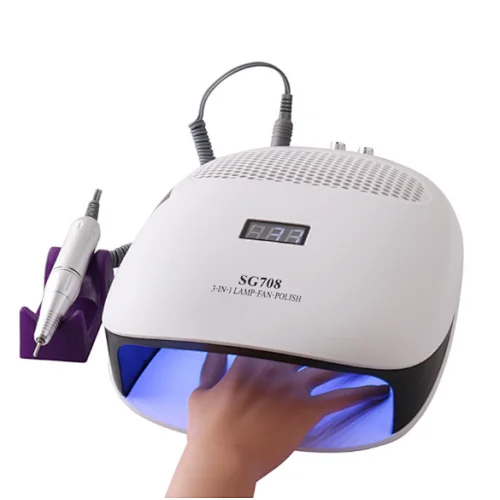 3 in 1 nail lamp nail drill with dust collector
