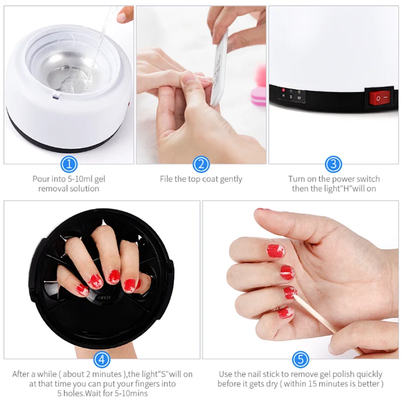 uv led polish nail gel remover nail art steamer