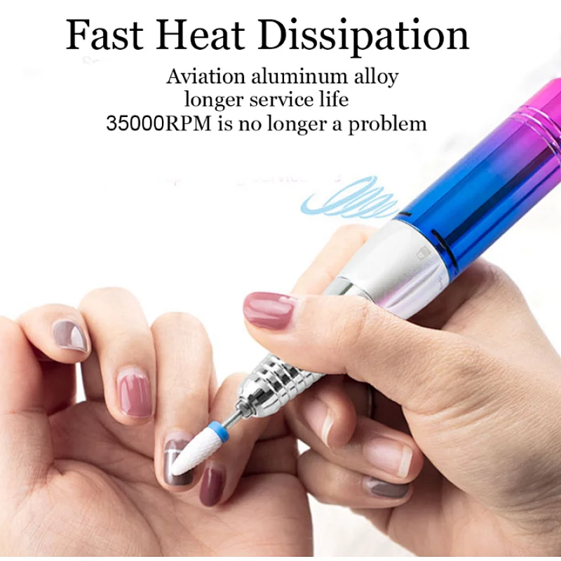 Portable Desktop Nail Drill Machine 35000 rpm