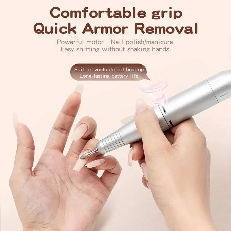 cordless manicure polisher file nail drill