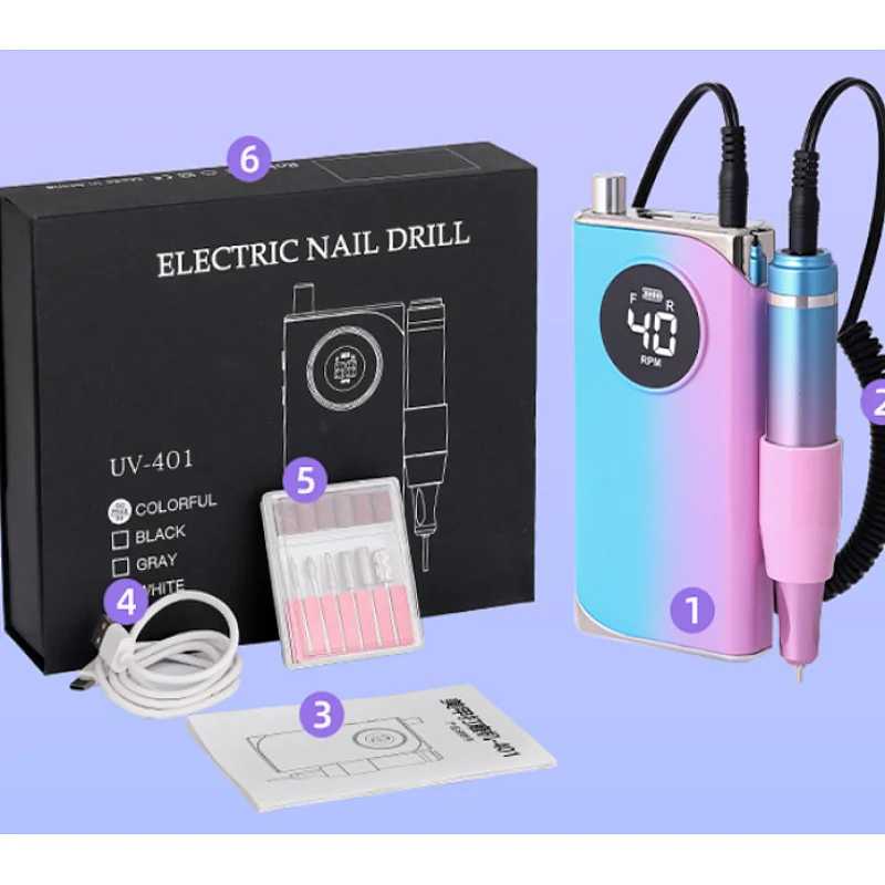 40000rpm cordless rechargeable nail drill