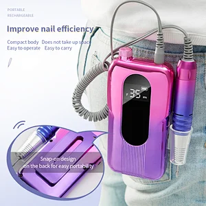 electric nail drill machine 35000rpm rechargeable cordless