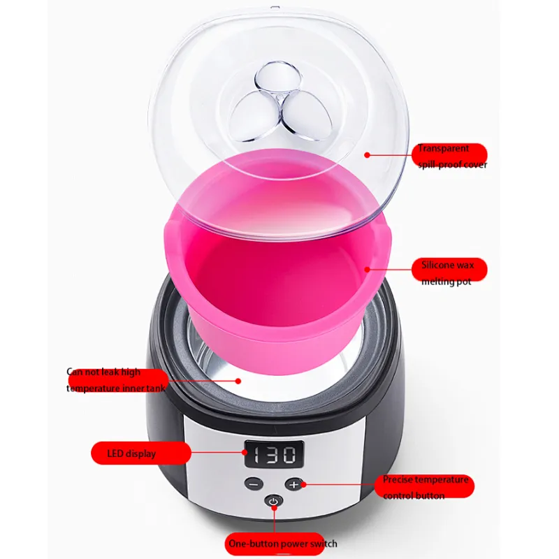 portable wax heater silicone pot waxing for hair removal