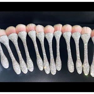 Rhinestone Glitter Handle Make Up Foundation Brush Set