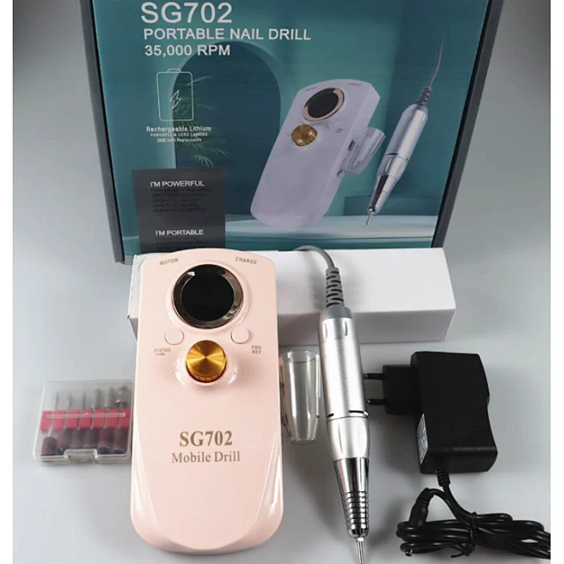 35000rpm portable rechargeable nail drill
