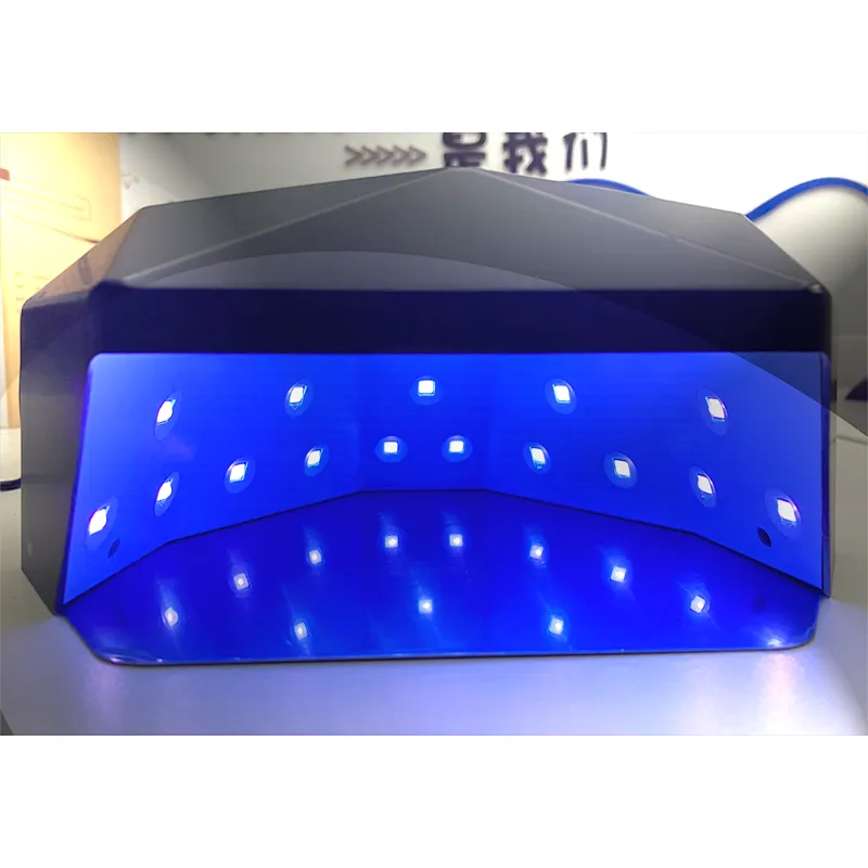Diamond design 48W black uv nail lamp labeling nail table led lamp for nails professional