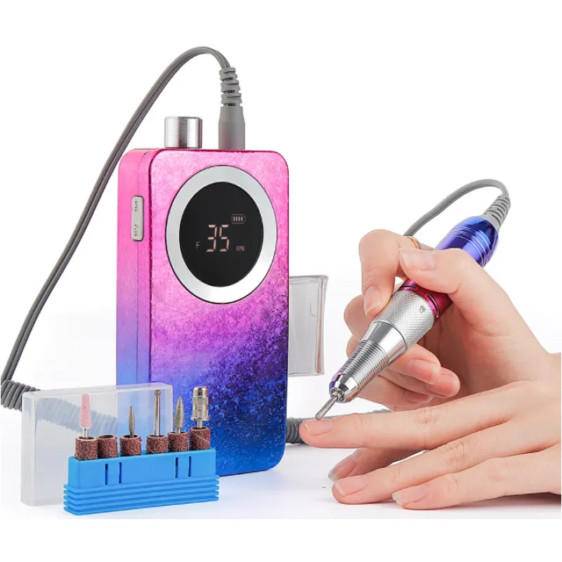 35000RPM cordless portable nail drill LCD display