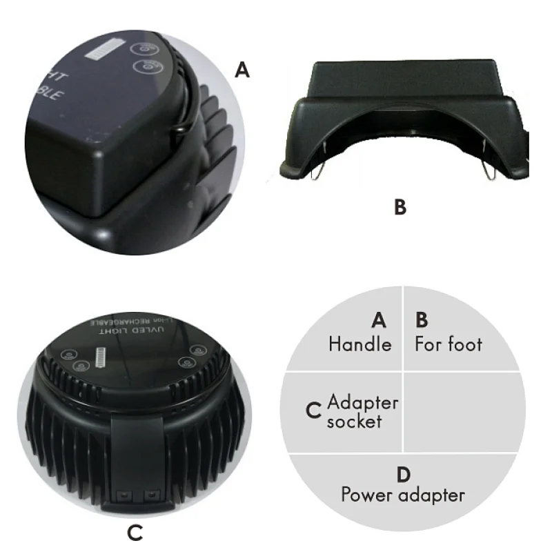 portable cordless 64w 28beads handheld nail lamp