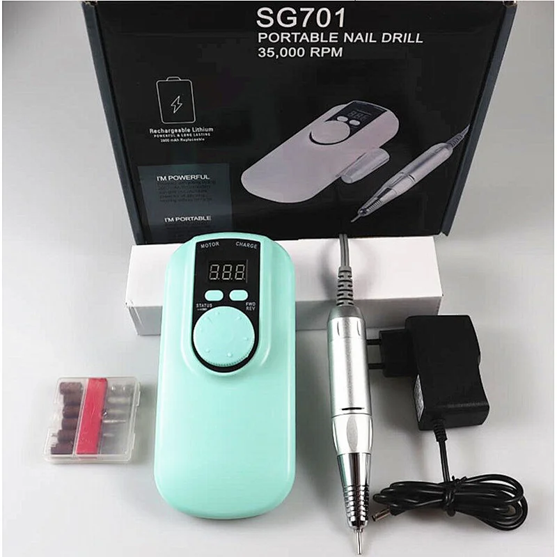 35000rpm portable rechargeable nail drill