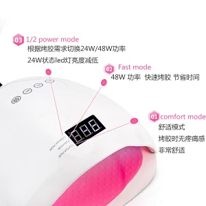 80w 33beads red light nail dryer lamp 3 timer