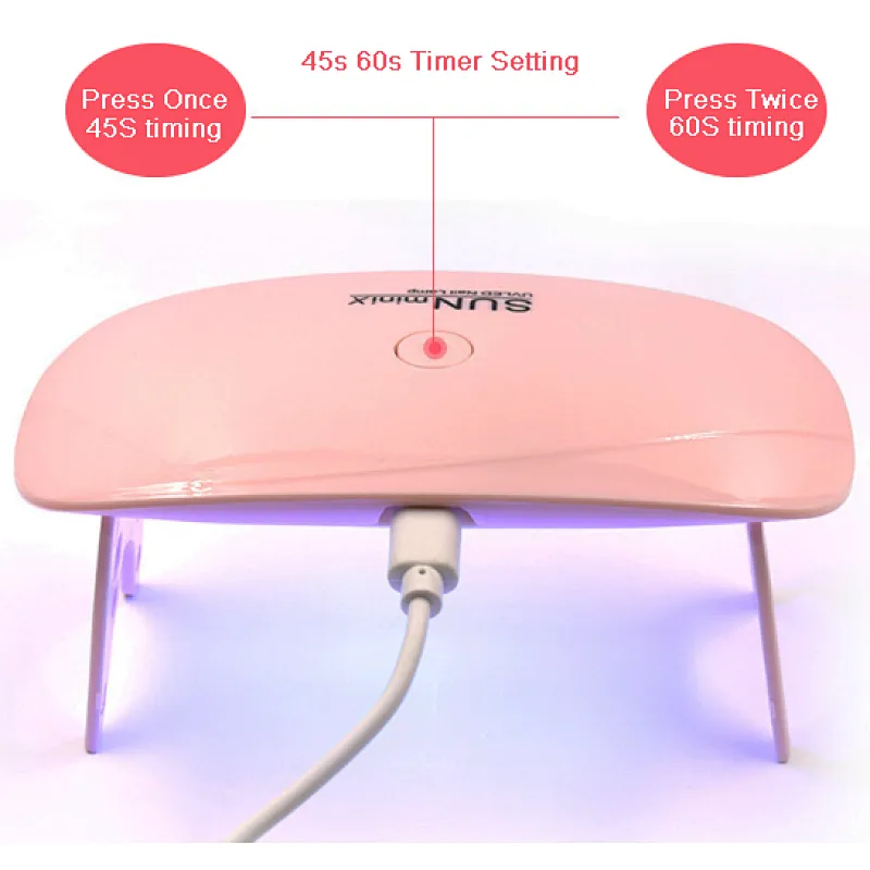 mini 6w 2 timer nail dryer machine sun uv lamp