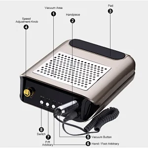 2 in 1 Nail Drill Machine nail dust collector vacuum cleaner
