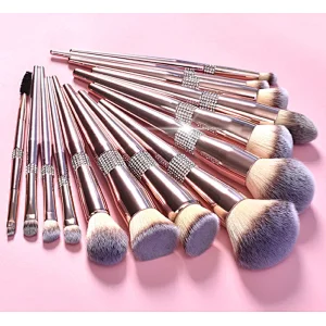 Rhinestone Glitter Handle Make Up Foundation Brush Set