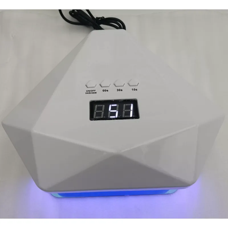 Diamond design 48W black uv nail lamp labeling nail table led lamp for nails professional