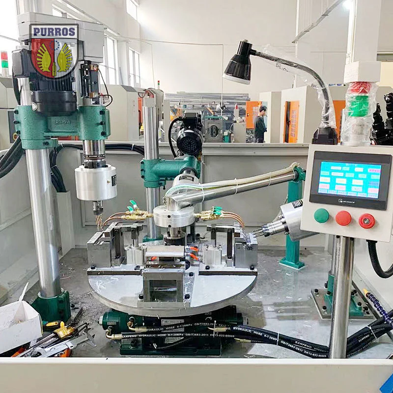 Auto drilling chamfering & tapping machine for hinges