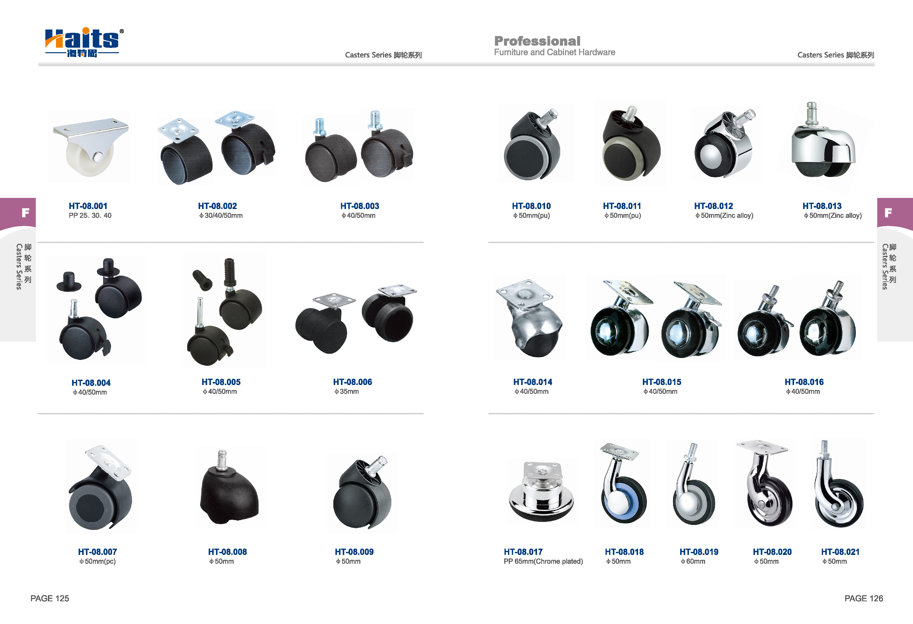 HT08 Caster Wheels Office Chair Wheels