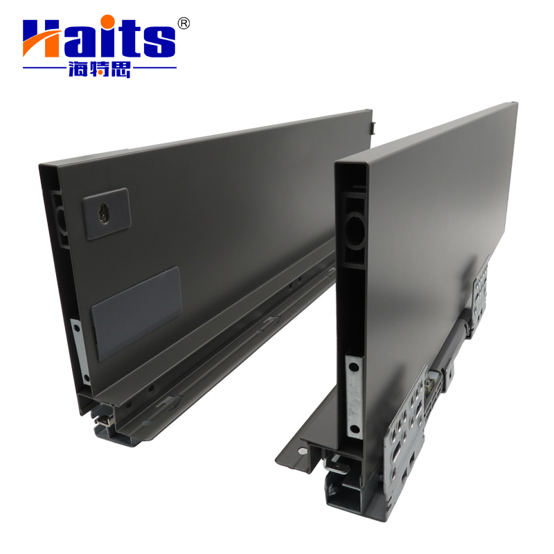HT-01.E314 182MM Height Metal Box Drawer Slide Rail Undermount Drawer Slides Furniture Hardware Heavy Duty Double Drawer Slide