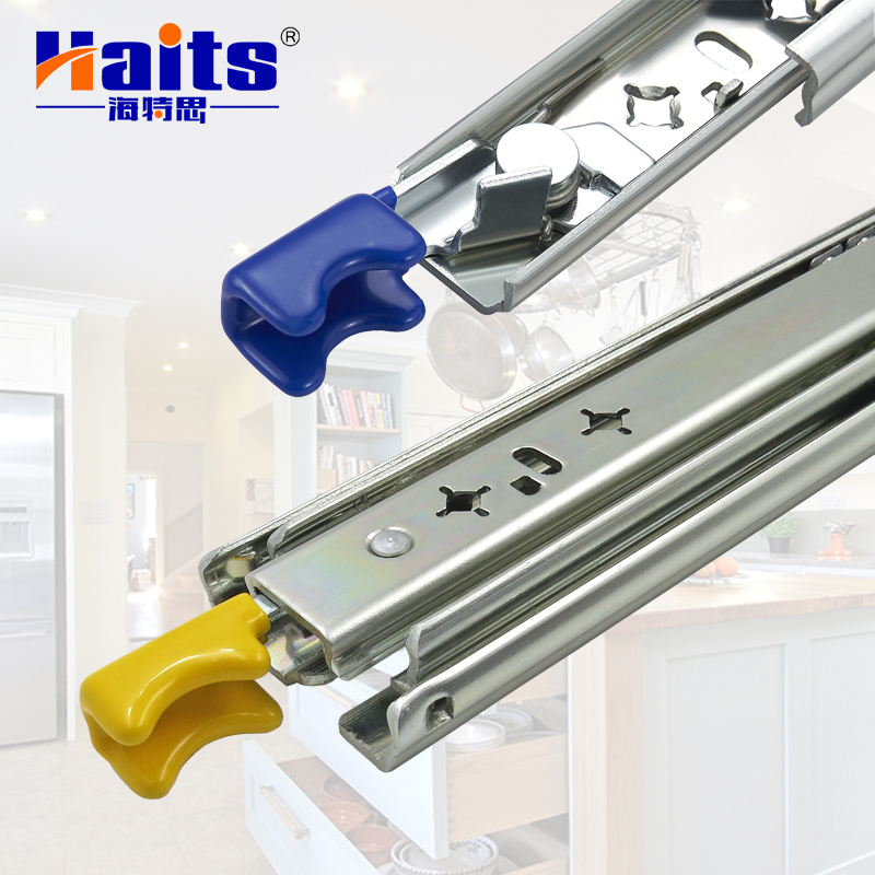 HT-01.042E High Quality 53 mm Stainless Steel Drawer Slides Load Bearing Full Extension Heavy Duty Slides Ball Bearing Drawer Slide Rails