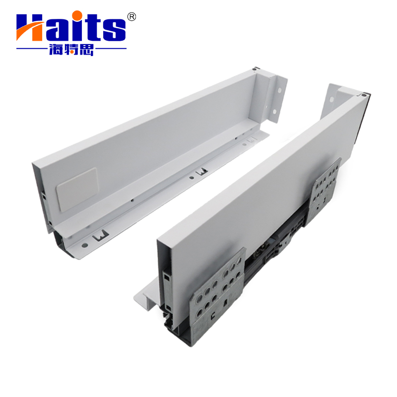 HT-01.E315 86mm Height Elegant Concealed Drawer Slide Soft Closing Ball Bearing Drawer Slides Furniture Hardware Supplier