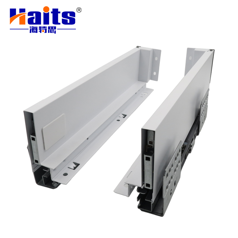 HT-01.E315 86mm Height Elegant Concealed Drawer Slide Soft Closing Ball Bearing Drawer Slides Furniture Hardware Supplier